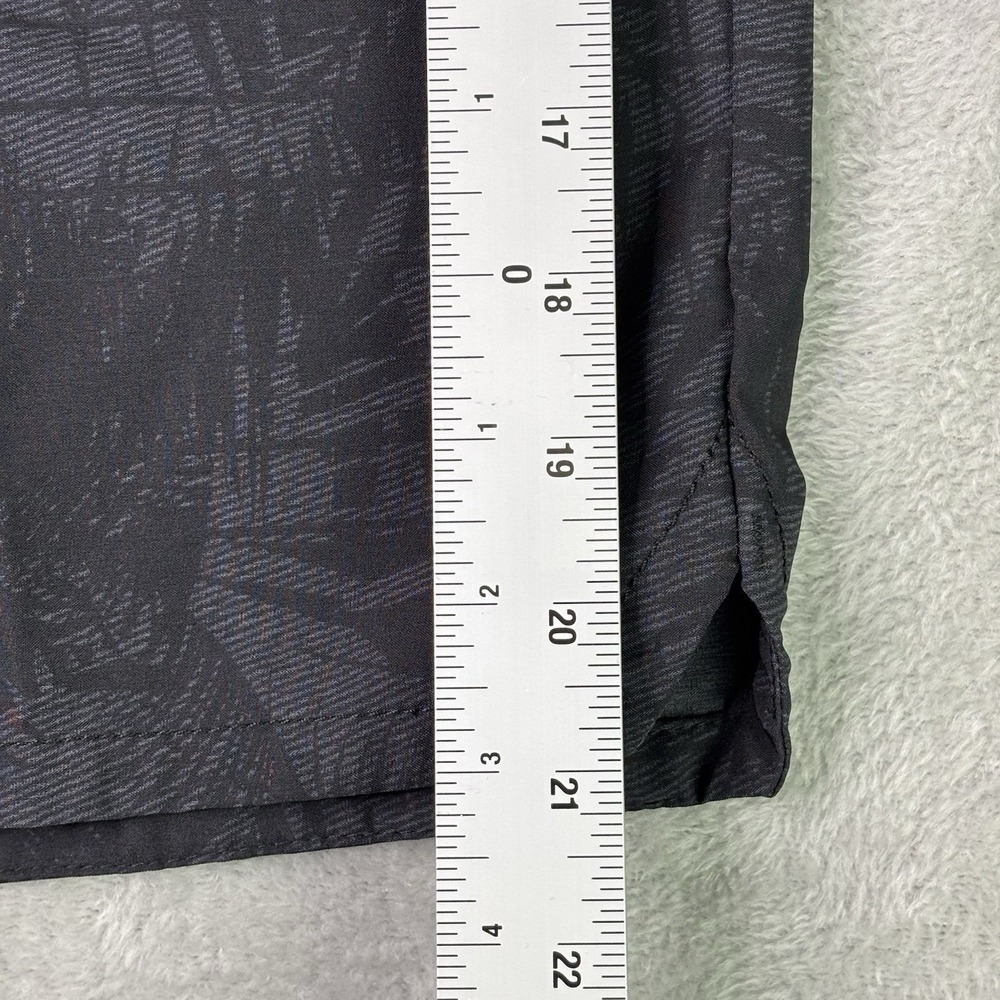 Travis Matthew Board Shorts Mens 42 Black Palm Tree Swim Trunks Zipper Pocket - Picture 12 of 14
